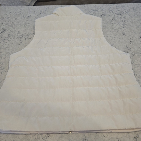 Michael Michael Kors Women's Bone / Off White Puffer Quilted Vest Size 2X Like N - Picture 9 of 16